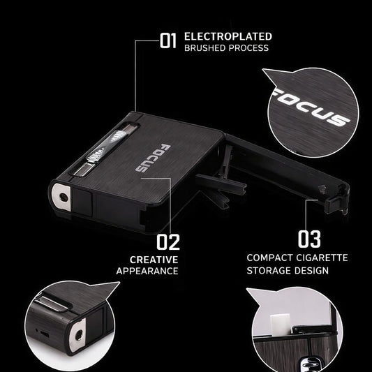 Cigarette Case with Built-In Lighter